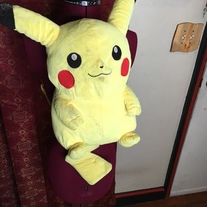 Pikachu plushie backpack